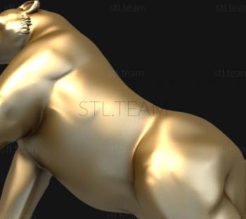 3D model A snarling cheetah (STL)